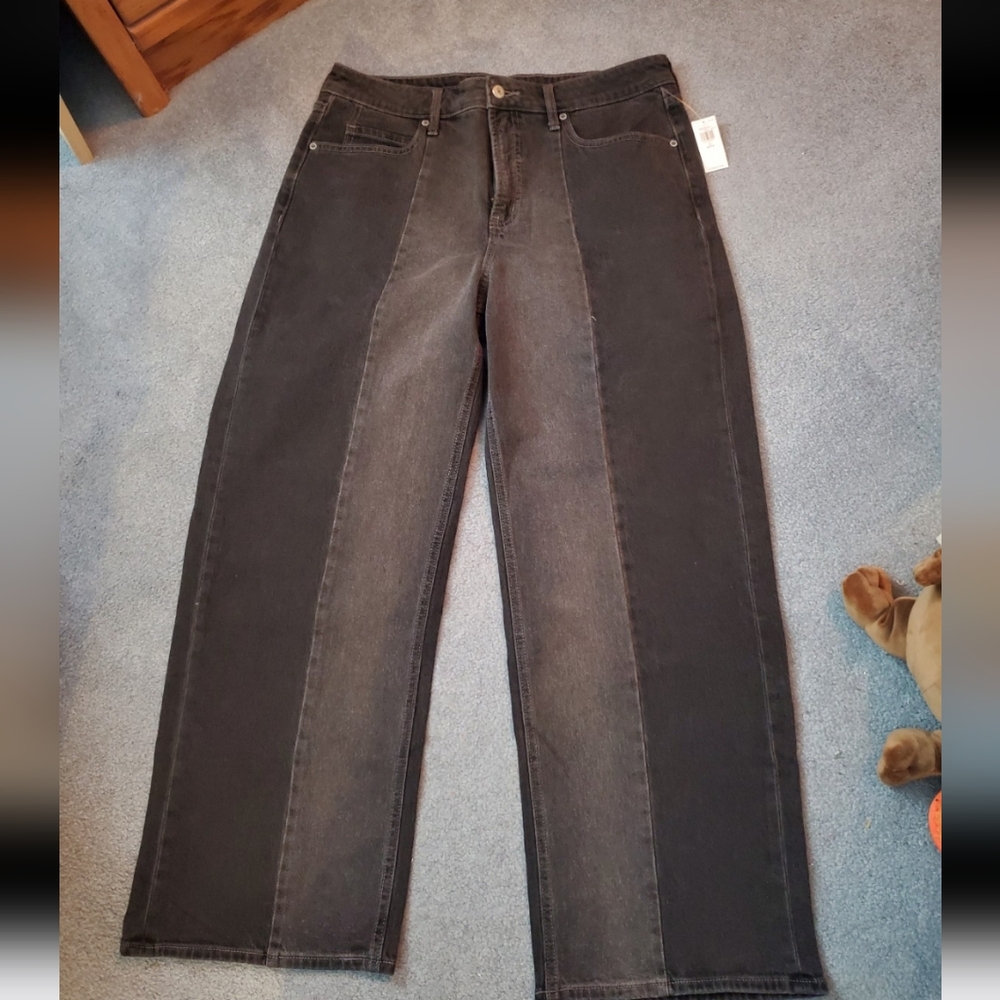 Nwt Black Split Dye Jeans
